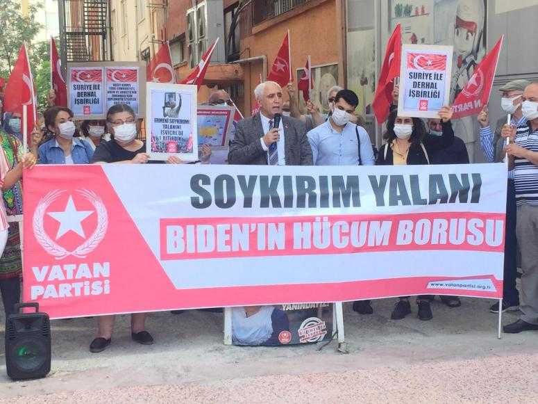 VATAN PARTİSİ MERSİN İL BAŞKANI TAŞDELEN, SOYKIRIM YALANI BİDEN’İN HÜCUM BORUSUDUR